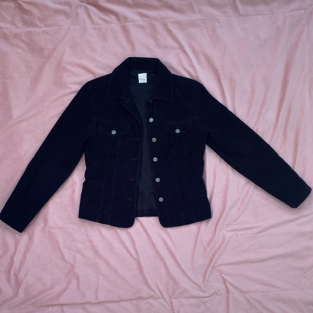 camaieu black corduroy jacket